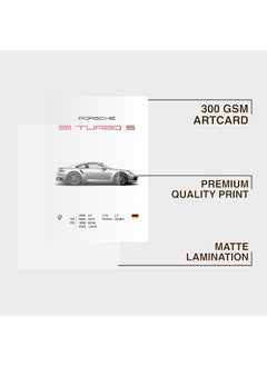 erorex Porsche 911 Turbo S Wall Poster Frames Aesthetic A4 Poster Frames For Home Living Room Bedroom And Office Wall Frames Artworks Hanging Theme Posters  - Image 2