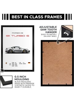 erorex Porsche 911 Turbo S Wall Poster Frames Aesthetic A4 Poster Frames For Home Living Room Bedroom And Office Wall Frames Artworks Hanging Theme Posters  - Image 3
