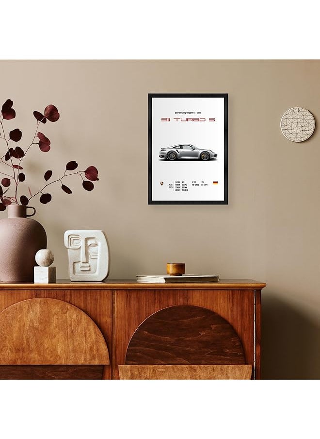 erorex Porsche 911 Turbo S Wall Poster Frames Aesthetic A4 Poster Frames For Home Living Room Bedroom And Office Wall Frames Artworks Hanging Theme Posters  - Image 5