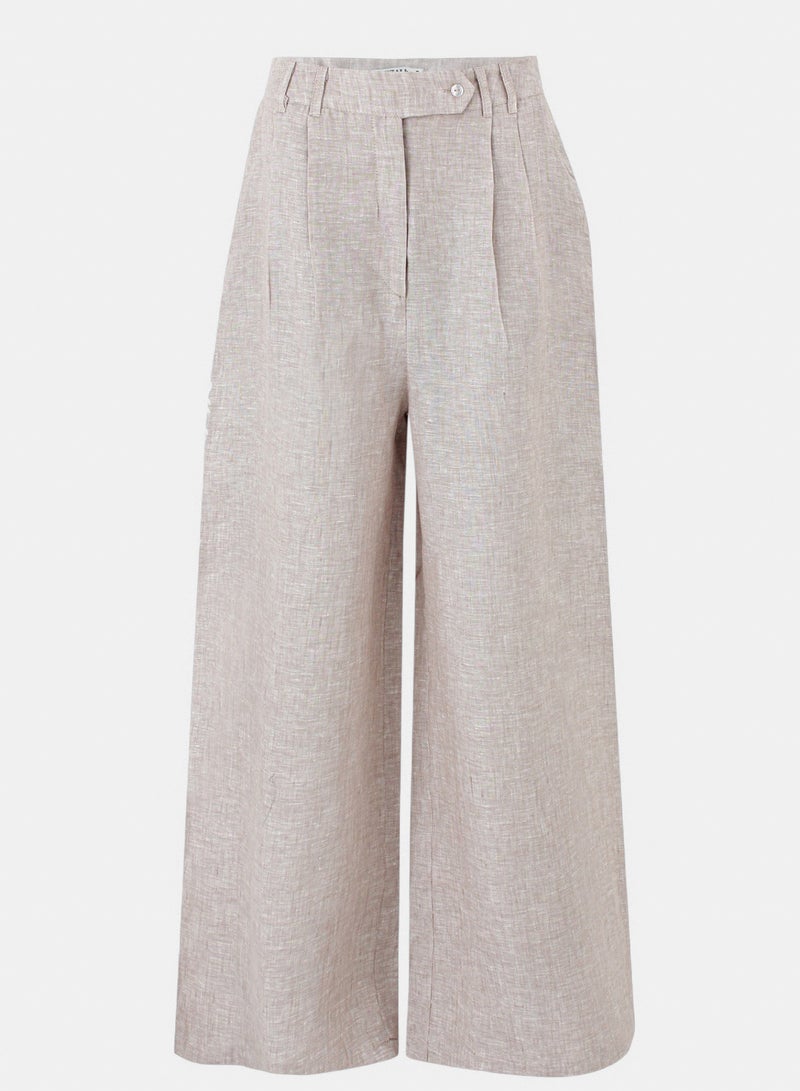 Wide-Leg Linen Pants.