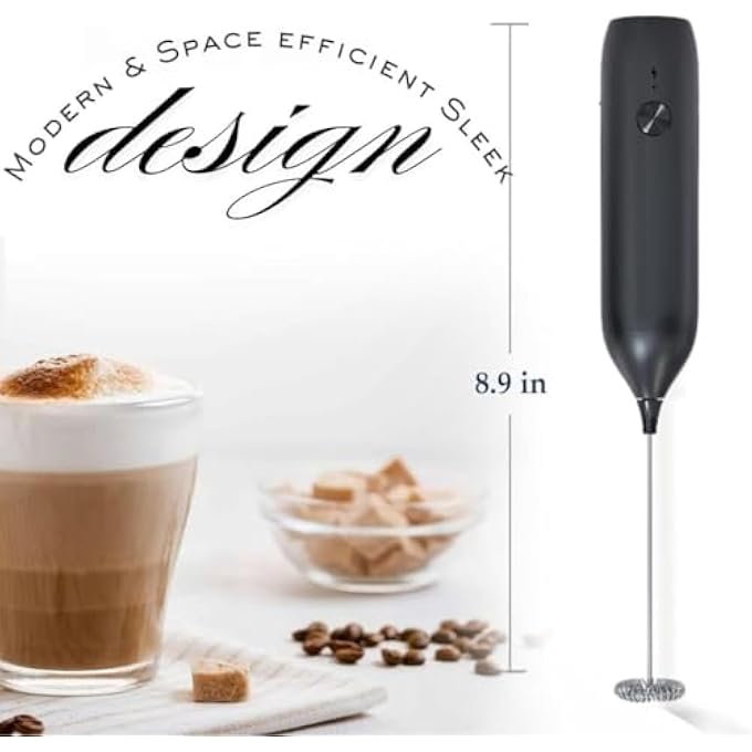 ريحني جهاز خفق الحليب الكهربائي القوي والهادئ، قابل لإعادة الشحن عبر USB، جهاز تحريك القهوة المحمول بسرعة 10000 دورة في الدقيقة، لتحضير مشروبات لاتيه وكابتشينو وشوكولاتة ساخنة - Image 2