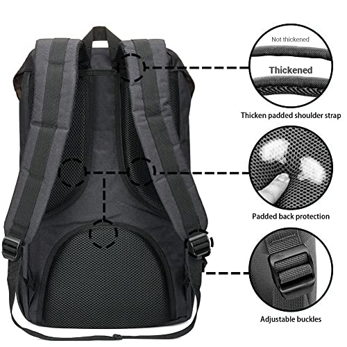 KAUKKO Travel Laptop Backpack, Outdoor Rucksack, Casual backpack Fits 15.6"(Oxford Black) - Image 4