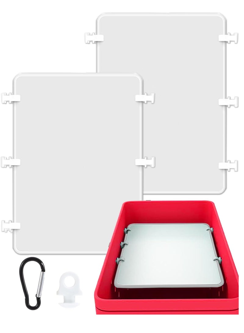 Barakah 2 قطع صينية فاصل لحقيبة بوج، ملحقات لإدخالات حقيبة بوج الأصلية الكبيرة جداً، مناسبة لإدخالات منظم حقيبة بوج وتقسيم المساحة (أبيض) - Image 1