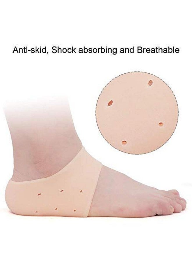 Plenteous Plenteousilicone Gel Heel Socks for Dry Hard Cracked Heel Repair Pad, Swelling & Pain Relief, Cushion Support, Foot Care, Ankle Protection, Plantar Fasciitis for Men and Women (Free Size, Skin,2 Pair) - Image 4