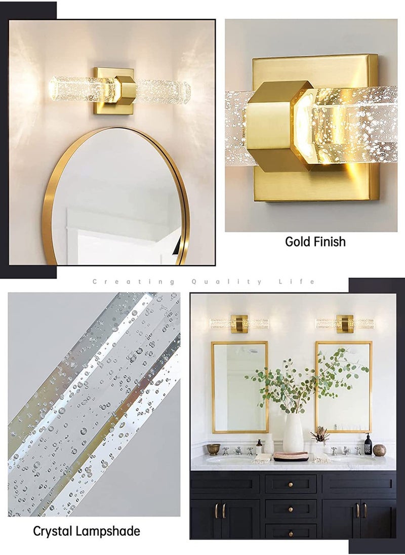 Sharpdo - Modern Home Decor 3 Tone Luminous Crystal Wall Lamp - Image 1