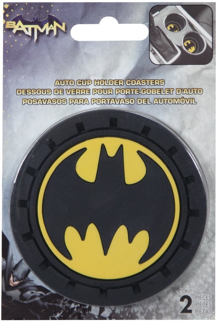 Plasticolor 001960R01 Batman Auto Car Truck SUV Cup Holder Coaster 2-Pack - Image 2