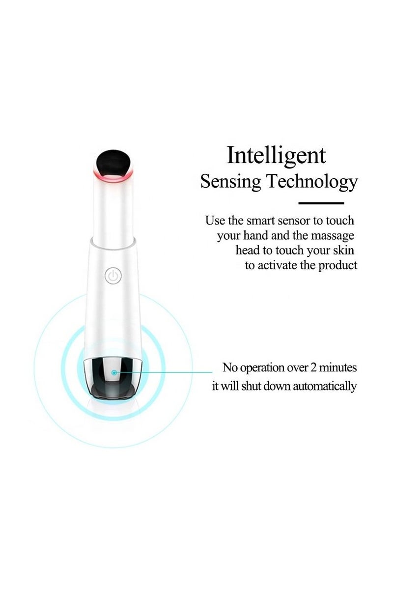 إسكدنيا جهاز العناية بالعين والشفاه بالفوتون – تدليك ذكي للوجه مع ضوء أحمر وأزرق – لإزالة التجاعيد والانتفاخ – قلم عناية بالبشرة قابل للشحن - Image 3