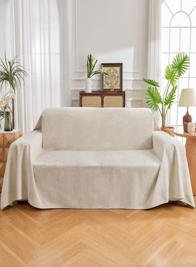 NICEEC Waterproof Couch Covers for Pets Friendly Anti Scratch Cat Dog Hair Urine Proof Armchair Cover Thick Washable Non-Slip Soft Plush Sofa Slipcovers for Leather Furniture Protector(Light Khaki) - Image 1