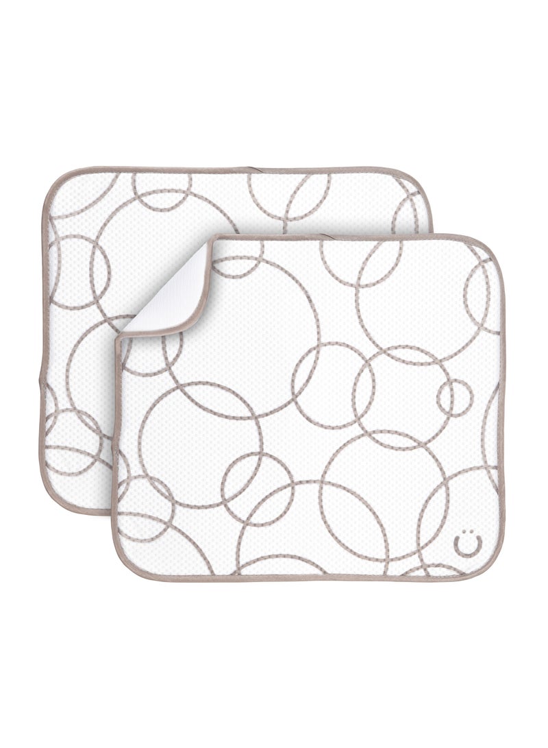 يبي Ubbi - بساط تجفيف من الألياف الدقيقة - رمادي داكن، عبوتان - Image 2