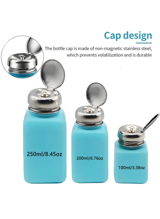 2 Pack Push Down Pump Dispenser Replacement Alcohol Dispenser Cap Lids Metal Flip Cover with Dip Tube for Push Down Alcohol Dispenser Pump Bottle Glass Acetone Pump Dispenser - Image 4