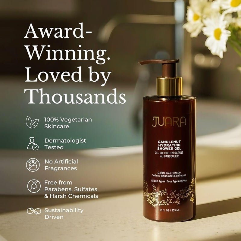 JUARA Candlenut Hydrating Shower Gel - Sulfate-Free Body Wash for All Skin Types - Image 5