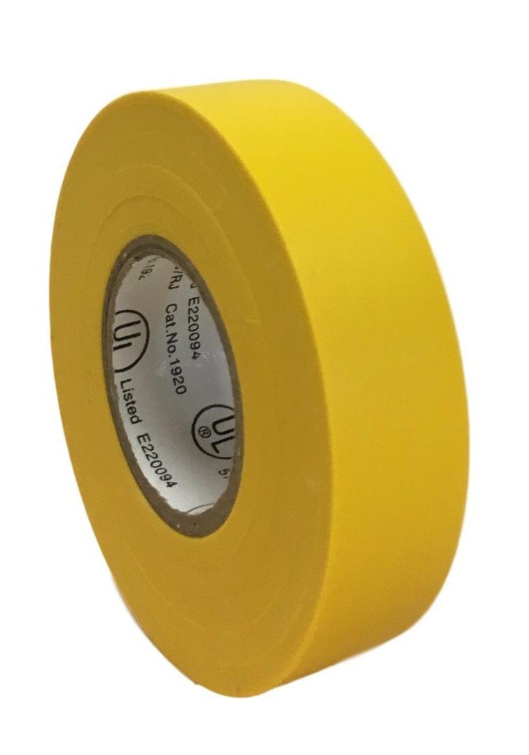 TradeGear Electrical Tape (10PK) Yellow Matte – Waterproof, Flame Retardant, Strong Rubber Based Adhesive, UL Listed – Rated for Max. 600V and 80oC Use – Measures 60’ x 3/4" x 0.07" - Image 5