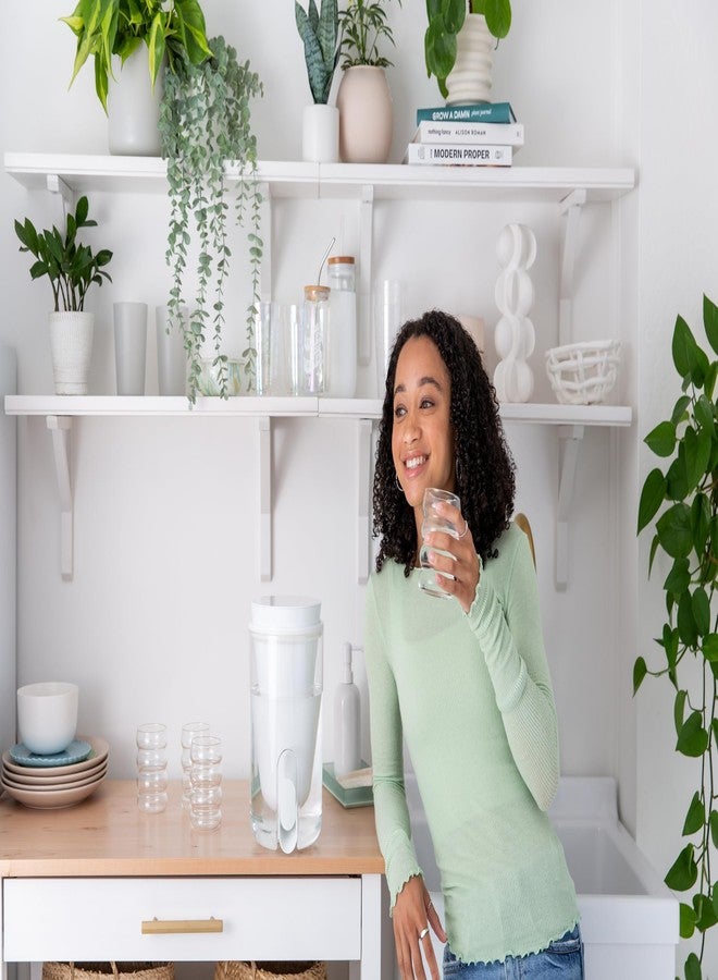 لايف ستراو موزع فلتر المياه لايف سترو هوم ستوديو، سعة 10 أكواب، لون أبيض قطبي، خالٍ من مادة BPA، مصمم للاستخدام اليومي، يحمي من البكتيريا والطفيليات والجسيمات البلاستيكية الدقيقة ومركبات PFAS والرصاص، ويحسن المذاق. - Image 2