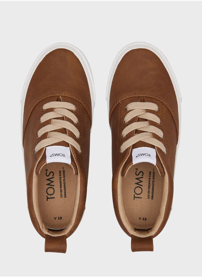 TOMS - Youth Lace Up Low Top Sneakers - Image 1