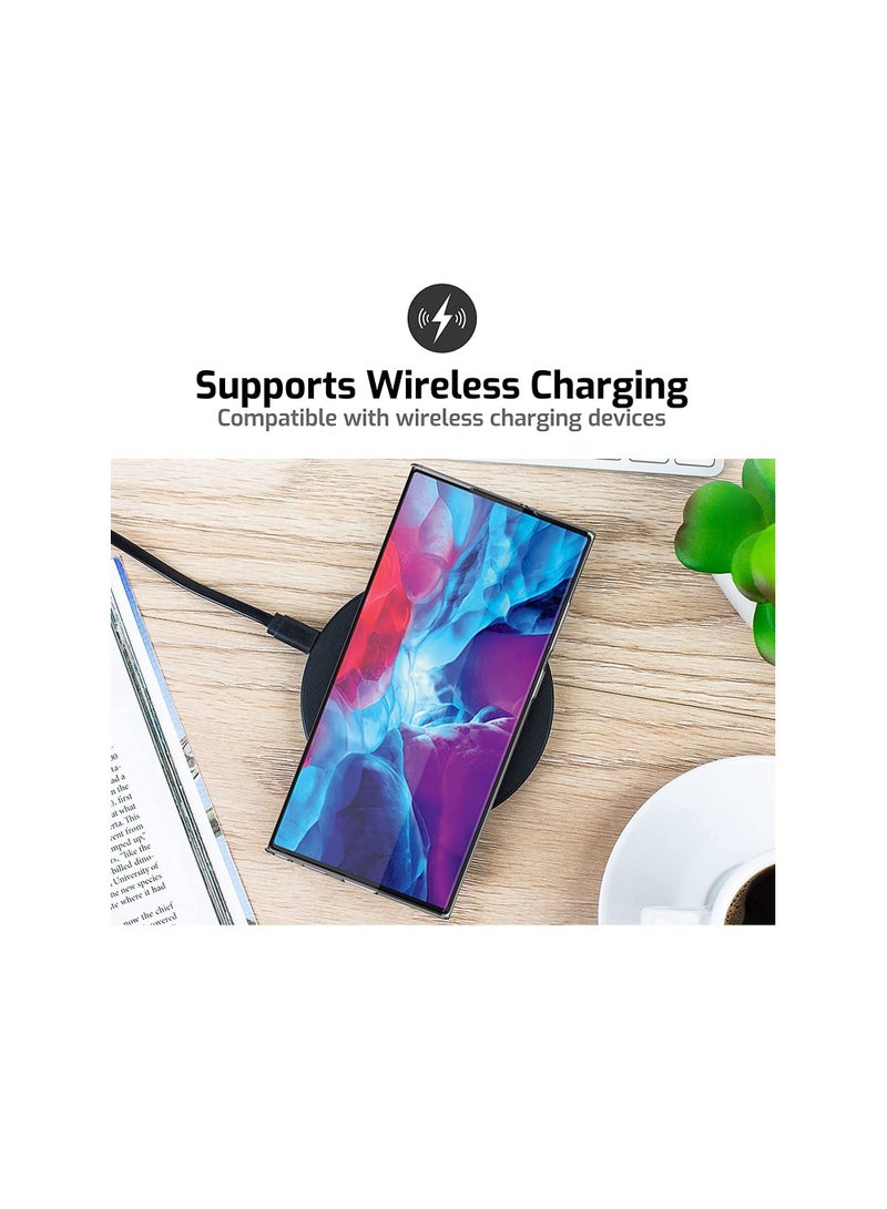 Rock Pow Samsung Galaxy S22 Ultra Case Clear, 1.2 MM Thin Slim Fit Crystal Clear Transparent Anti-Scratch Flexible Soft TPU - Image 5