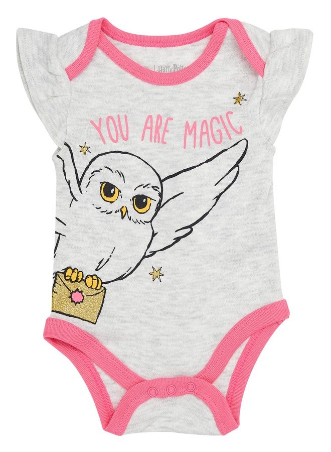 Harry Potter Baby Girls Bodysuit One Piece Three Pack Gifts for Baby Girls (Pink Multi, 6-9 Months) - Image 3