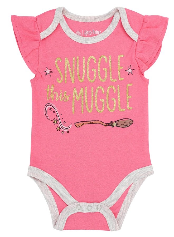 Harry Potter Baby Girls Bodysuit One Piece Three Pack Gifts for Baby Girls (Pink Multi, 6-9 Months) - Image 5