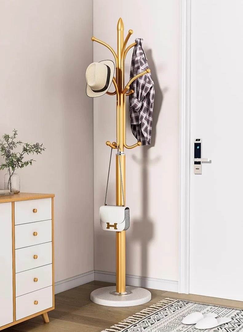 SHEE ONE Elegant Abaya Rack by SHEE ONE | Gold-Finished Clothes Stand with Heavy Marble Base | Coat and Garment Hanger with Hooks for Bags, Coats, Scarves, and Shemagh | Modern Design for Optimal Space Organization - Image 5