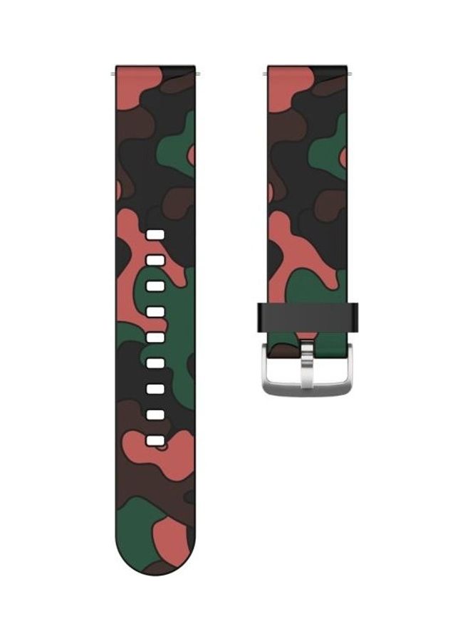 NIBEMINENT Silicone Replacement Wrist Strap Watchband with Silver Buckle 22mm For Huawei Watch GT 2 46mm / Pro 2e Multicolour - Image 2