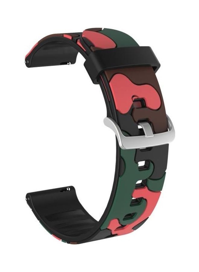 NIBEMINENT Silicone Replacement Wrist Strap Watchband with Silver Buckle 22mm For Huawei Watch GT 2 46mm / Pro 2e Multicolour - Image 1