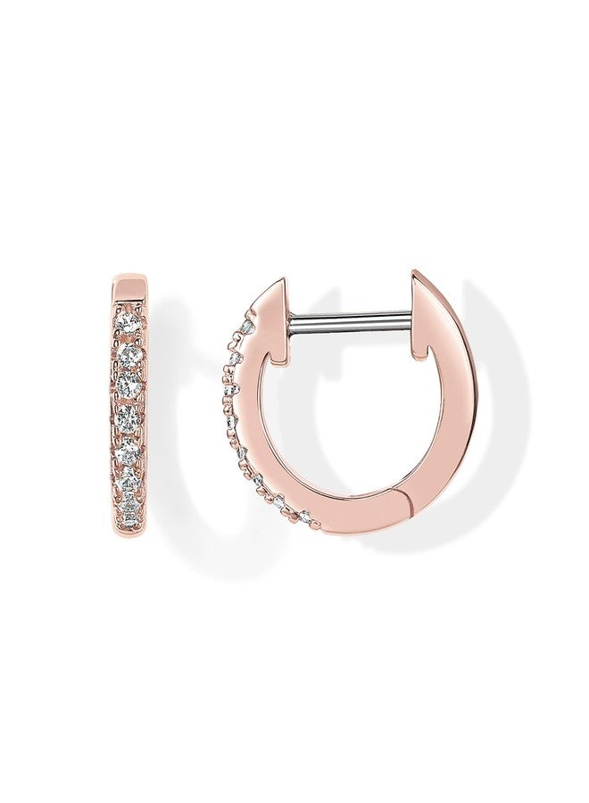 PAVOI 14K Gold Plated Cubic Zirconia Cuff Earrings Huggie Stud, 12mm, Gold Plated, Cubic Zirconia - Image 1