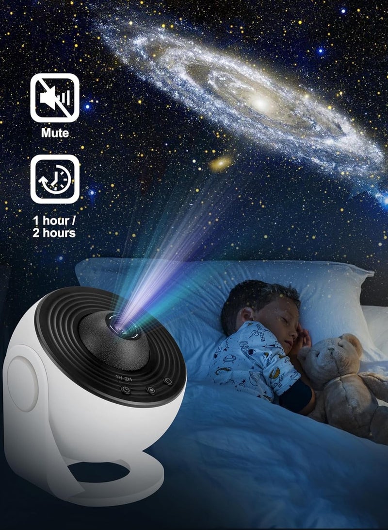 DUSALA 12-in-1 Planetarium Galaxy Projector – 360° Rotating Nebula Lamp with Timed Starry Night Light for Kids and Home Theater - Image 3