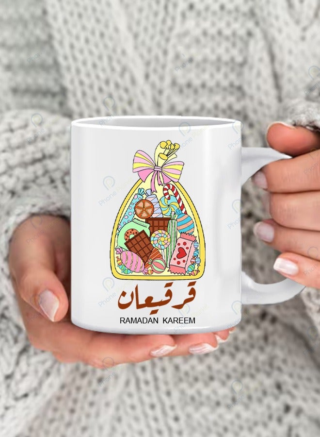 Phone Planet Gergean printed mug with multicolored handle Ceramic mug