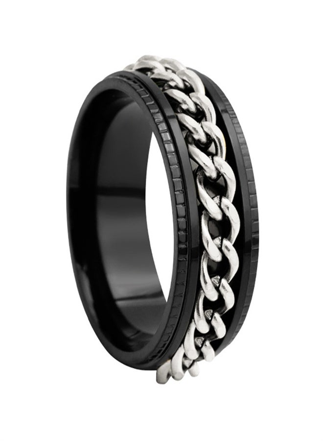 Men's Chain Turn Stainless Steel Stress Relief Ring Standard US Sizes - Image 1