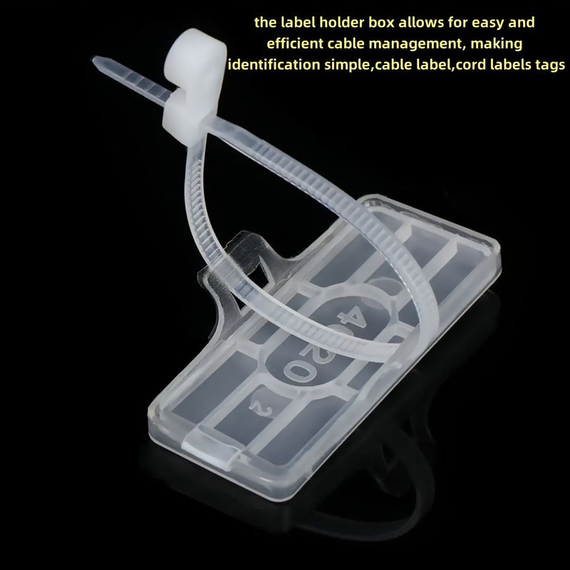 200pcs Reusable Cable Label Set with Zip Ties for Electronics - Image 2