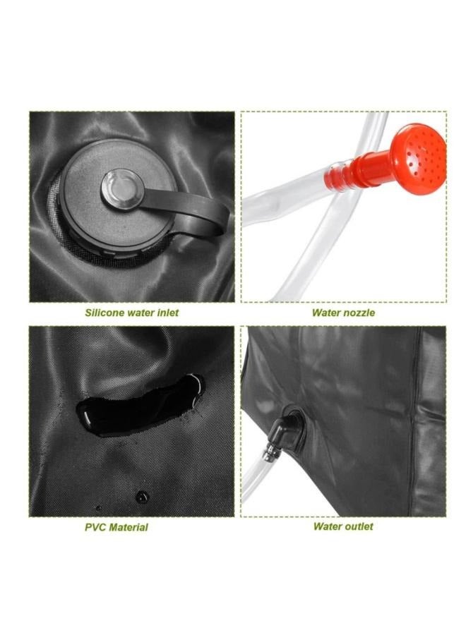 حقيبة دش للتدفئة بالطاقة الشمسية سعة 40 لتر، حقيبة استحمام محمولة للتخييم مع خرطوم قابل للإزالة، رأس دش للسفر، حقيبة استحمام للتخييم والأنشطة الخارجية والمشي لمسافات طويلة والسباحة والشاطئ - Image 4