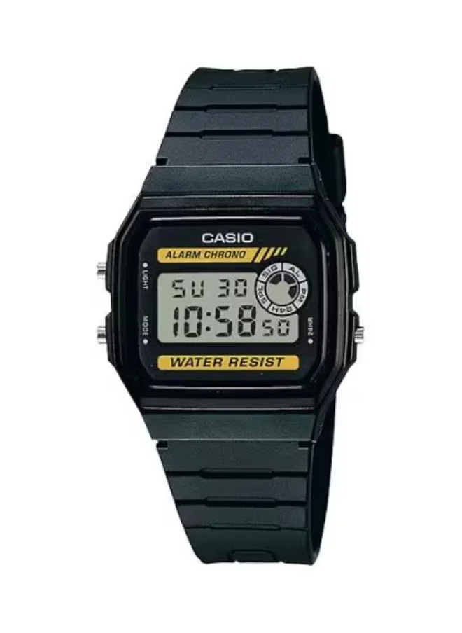 CASIO Unisex Digital Display Watch With Black Resin Strap - F-94WA-9D