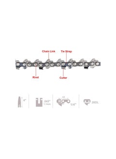 BONAI Mini 4 Inch Cordless Chainsaw Replacement Chain Black/Silver  - Image 4