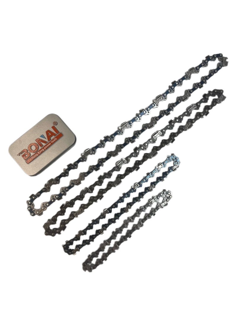 BONAI Mini 4 Inch Cordless Chainsaw Replacement Chain Black/Silver  - Image 1