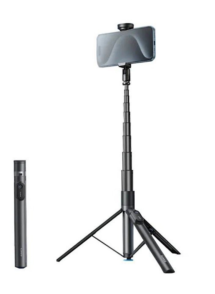 RTAKO Oth-AB226 Bluetooth Selfie Stick Tripod 170 cm with 720° Rotation, Auto-Opening Tripod, 20 m Rechargeable Remote, Compact Carbon Steel Design - Image 1