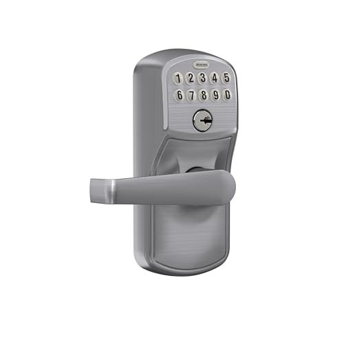 Schlage FE595 PLY 626 ELA Plymouth Keypad Entry with Flex-Lock and Elan Style Levers, Brushed Chrome - Image 2