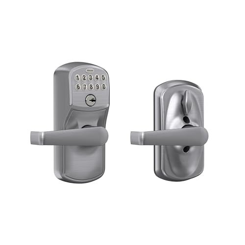 Schlage FE595 PLY 626 ELA Plymouth Keypad Entry with Flex-Lock and Elan Style Levers, Brushed Chrome - Image 4