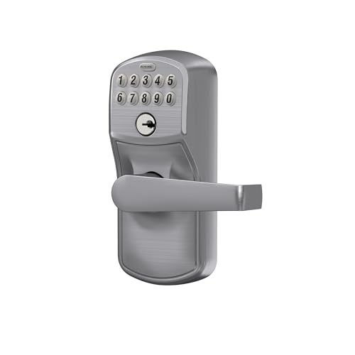 Schlage FE595 PLY 626 ELA Plymouth Keypad Entry with Flex-Lock and Elan Style Levers, Brushed Chrome - Image 3