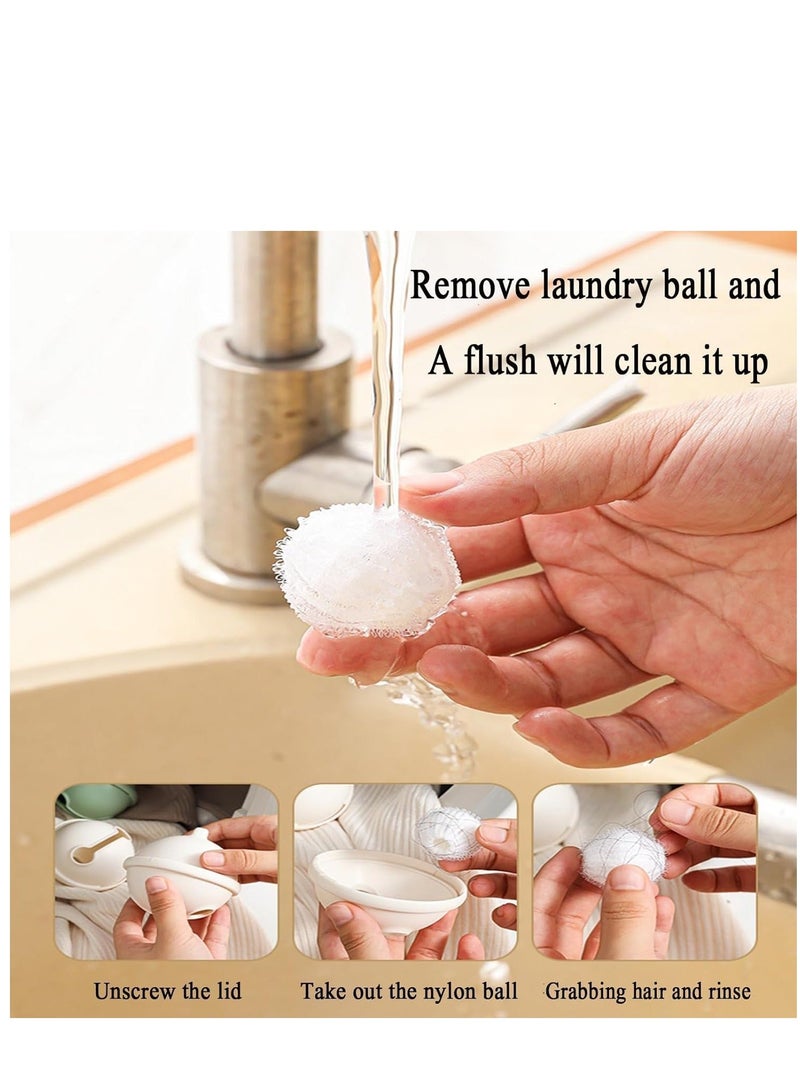 Pet Hair Remover for Laundry, Laundry Balls for Washing Machine, Bell-shaped Washing Machine Hair Catcher Balls, Washing Dryer Balls for Clothing Dog Cat Pet Fur Remover 8PCS (White and Green) - Image 3