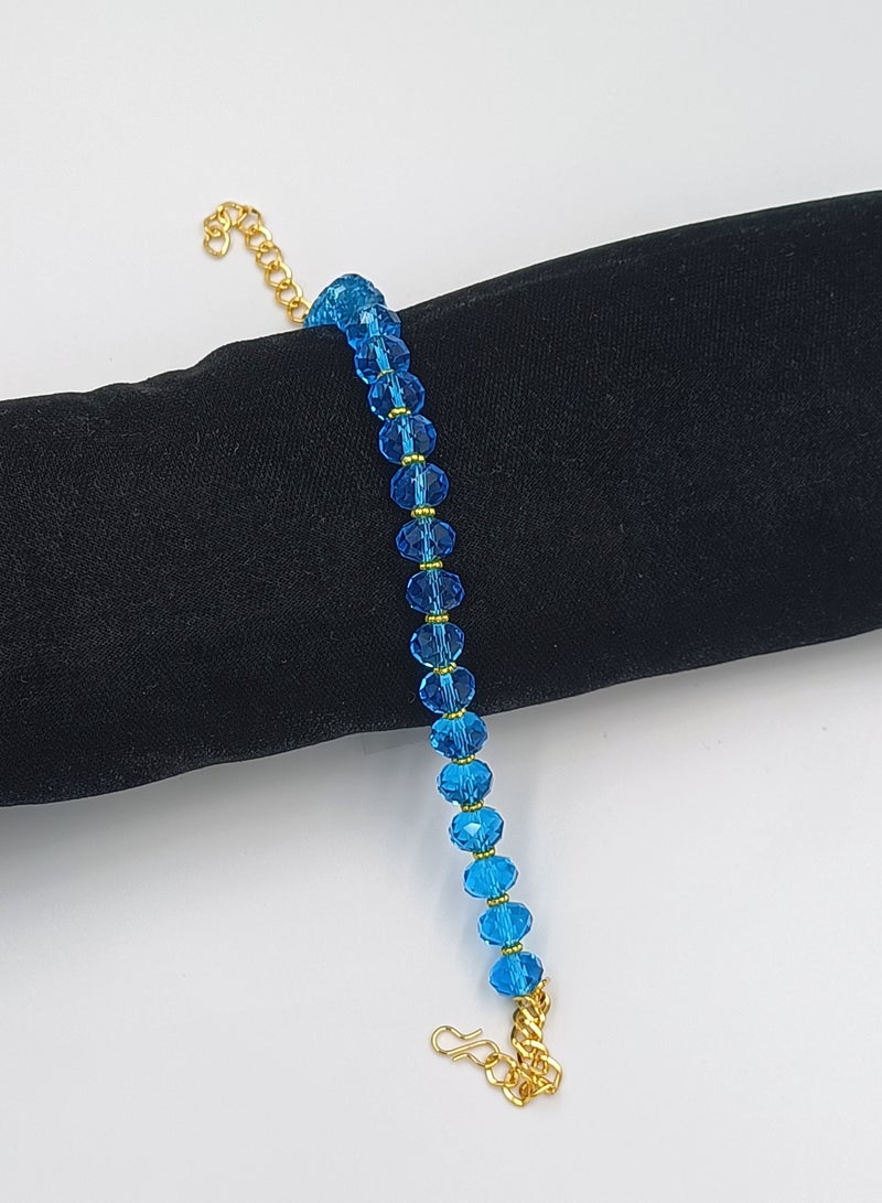 Classic Crystal Bridal Beads Jewelry Set for Women with Necklace Earrings and Bracelet Alloy Nigerian Beaded 3 piece Jewellery Set  - Image 3