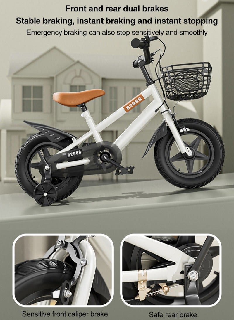 Sharpdo 16 inch Children's Bicycles High Carbon Steel Frame, Wear-resistant Tires, Adjustable Seat, Smooth Bearings, Safe and Stable, Responsive Dual Brakes Perfect for Kids' Cycling Adventures  - Image 3