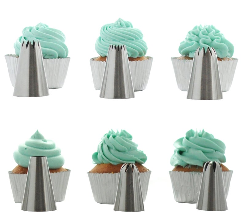 BeBeFun BeBeFun Piping Tips Large Icing Tips Cake Decorating Large Piping Tips Set Cupcake Frosting Piping Kit Extra Large Size In Set 