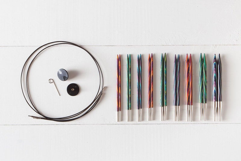 KnitPicks Options Wood Interchangeable Knitting Needle Set - US 4-11 (Mosaic) - Image 5