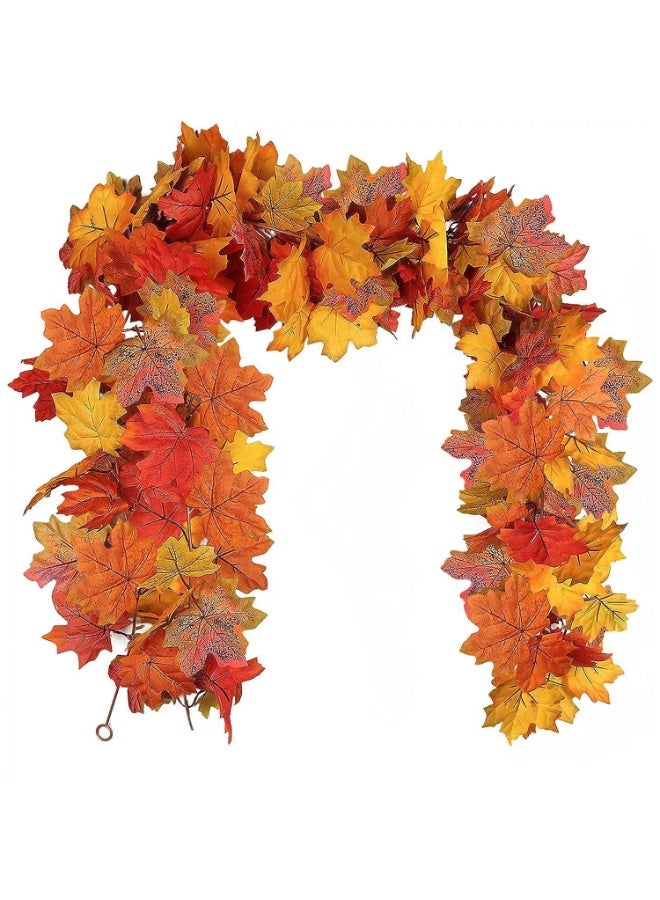 دايتويز قطعة واحدة من إكليل أوراق الخريف - أوراق خريفية اصطناعية لديكور المنزل وعيد الشكر وحفلات الزفاف والمدفأة. - Image 1