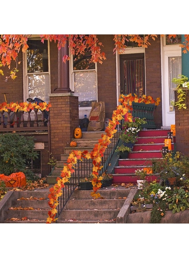 دايتويز قطعة واحدة من إكليل أوراق الخريف - أوراق خريفية اصطناعية لديكور المنزل وعيد الشكر وحفلات الزفاف والمدفأة. - Image 4