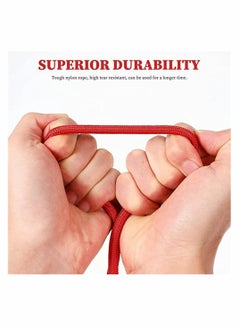 Y&D Dog Rope Leash Red for Training Pet Nylon Slip Lead Durable Sturdy Comfortable Puppy No Pull Small Dogs Walking Hiking Camping  - Image 3