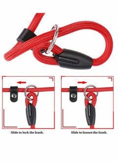 Y&D Dog Rope Leash Red for Training Pet Nylon Slip Lead Durable Sturdy Comfortable Puppy No Pull Small Dogs Walking Hiking Camping  - Image 4