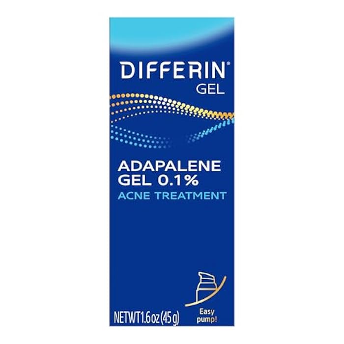 Differin Acne Treatment Gel, 90 Day Supply, Retinoid Treatment for Face with 0.1% Adapalene, Gentle Skin Care for Acne Prone Sensitive Skin, 45g Pump (Packaging May Vary) - Image 1