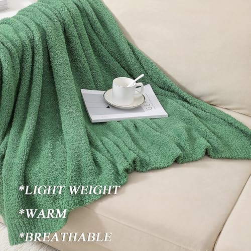 bearberry Super Soft Fluffy Throw Blanket Lightweight Cozy Warm Throw Blankets for Couch Bed Sofa All Season (Avocado Green, 50”x60”) - Image 4