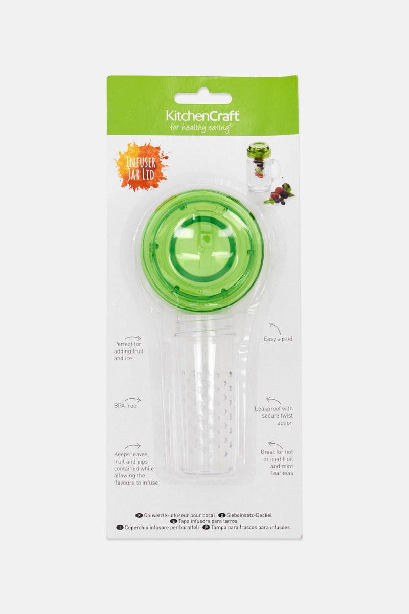 KitchenCraft Healthy Eating Infuser Jar Lid, Green - Image 1