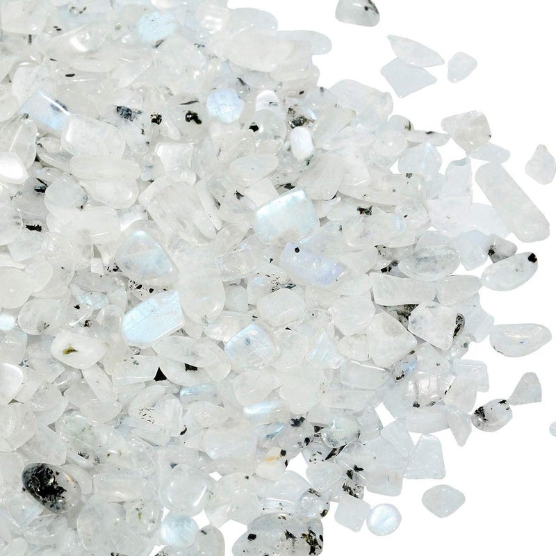 SUNYIK Moonstone Tumbled Chips Crystal Crushed Pieces Irregular Shaped 1pound(About 460 Gram) - Image 2